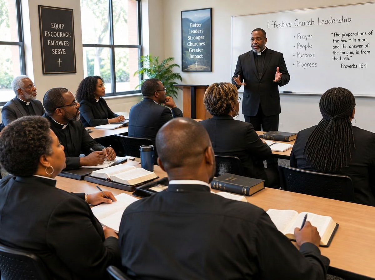 Teacher leading a Bible class at Impact Christian Center